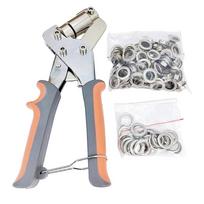 Grommet Tool Kit, 3/8Inch Grommet Press Handheld Eyelet Plier Kit for Tarps, Fabric & Leather with 120 Grommets 1