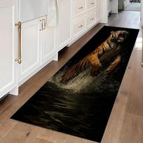 Cheetah Pattern Runner Rug Modern Home Decor Animal Print Hallway Carpet Soft Non-slip Floormat for Corridor Living Room Bedroom 40X120CM