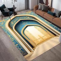 Islamic Muslim Carpet for Living Room Bedroom Bedside Floor Mat Home Lounge Decoration Absorbent Anti-Slip Doormat Prayer Rugs 40x60cm