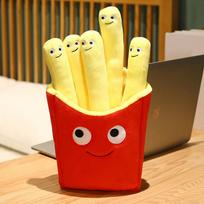 Realistic Burger & Fries Plush Throw Pillow Set 30cm (0.35kg) yellow