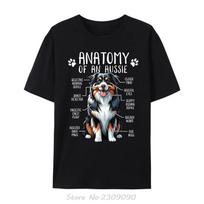 Funny Anatomy Australian Shepherd Dog Lover Aussie Owner Designer T-shirt Men Casual Cotton T Shirt Fashion New Oversized Tshirt S įvairiaspalvis