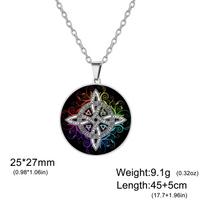 Jeshayuan Magic Colorful Witch Knot Pendant Necklace Witchcraft Good Luck Amulet Wicca Protection Jewelry For Women