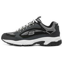 Skechers Stamina Comfortable Versatile Shock Absorbing Height Increasing Low Top Dad Shoes Men sneakers Blue Black 50988-NVBK 39.5