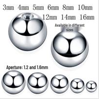 16G/14G nerūdijančio plieno keičiamasis rutuliukas auskarų vėrimo papuošalui - Antakiui, nosiai, liežuviui, bambai Ball 1.2*3 gray