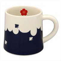 Casual Life Mino Ware Fuji Mug with Sakura Design (Kakuni) Mt. (K131021) beige