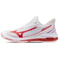 Mizuno AC Comfortable Shock Absorption Durable Low-Top Tennis Shoes Kids Sneaker White Red 61GA267162 36