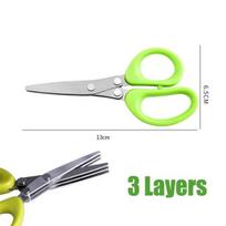 3-5 Layer Multi-Functional Stainless Steel Kitchen Scissors – Ergonomic Handle, Durable Multi-Use for Pepper, Scallion,and Laver
