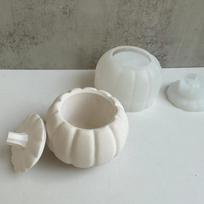 Halloween Pumpkin Silicone Mold 3D Pumpkin Storage Box Gypsum Resin Mold Cement Concrete Candle Jar Box DIY Jewelry Storage Box CN