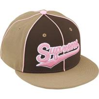 Supreme Piping Script Logo New Era Tan 7 1/2