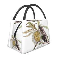 Banksia Flower Pod Australian Flora Yellow Insulated Lunch Bag Food Boxes Portable Container Cooler Thermal Lunch Box Tote One Size