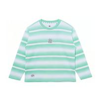 New Era MLB Color Block Gradient Striped Long Sleeve T-Shirt Unisex tops Green 13095657 XXL