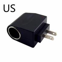 Universalus konversinis kištukas 220V AC į 12V DC automobilinio maitinimo adapterio lizdo keitiklis black