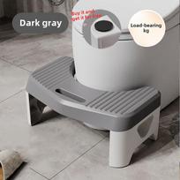 Ergonomiškas tualeto pakojis suaugusiems ir vaikams, neslystantis pritūpimo kėdutė voniai geresnei laikysenai ir lengvesniam tuštinimuisi Toilet stool pilka