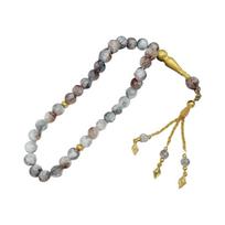 Elegant Black Glass Prayer Beads Islamic Rosary Hand Chain 33 Bead Bracelet Meditation Rosary Jewelry for Men and Women