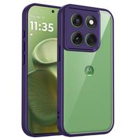 For Motorola Moto G56 5G Case Shockproof Silicone Bumper Air Cushion Clear Matte Back Cover Hard Phone Case for Moto G56 XT2529 Pc + tpu&Motorola Moto G56 violetinė