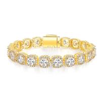 A new 9mm tennis bracelet Cuban flip buckle bracelet heavy industry design, popular 6.5IN auksas