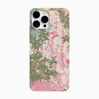 Vintage Traditional Buddha Greenery & Chinese Script Colorful Phone Case for iPhone 17 16 15 14 11 12 13 Pro Max Plus Back Cover For iPhone 16 Pro Max gray