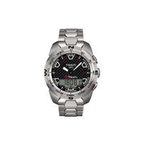 TISSOT T Touch Kvarcinis Mechanizmas Vyriški Laikrodžiai Laikrodis 43.6mm Juodas Ciferblatas Titano Laikrodžio Dėklas Titano Apyrankė T013.420.44.201.00 Black Dial