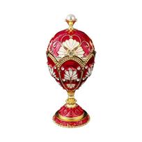 Exquisite Handcrafted Enamel Eggs Decorative Box For Jewelry Storage Trinket Organiser With Crystal Rhinestones