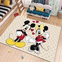 Įvairių dydžių ir stilių Miki Pelės spaudinio animacinis kilimas Miegamojo svetainės kilimėlis Sofos balkono sodo didelio ploto dekoratyvinis kilimas Dovana 40cm x 60cm black