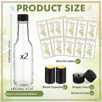 5oz Homemade Olive Oil Bottles 150ml Hot Sauce Glass Bottles with Leak Proof Screw Cap, Funnel, Clear Oil Bottle for Storing beige