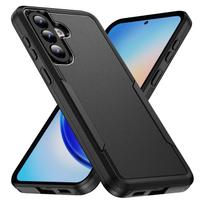 2 viename karinio stiliaus kietas dėklas-maišelis Samsung Galaxy A57 5G A 57 A17 A37 A56 A36 A16 A26 A55 A35 A15 A14 4G A54 telefonui Galaxy A55 5G juoda