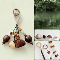 Natural Nut Shell Nut Shell Wind Chimes DIY Hand Cranked Wind Chimes Material Kit Yoga Meditation Natural Fruit Shell Bells Kit