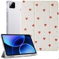 Case for Xiaomi Pad 8 / 8 Pro 11.2 Inches, Shockproof Protection with Pen Holder - Heart Pattern