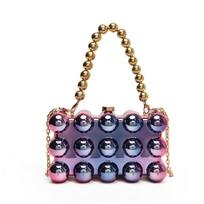 Party Evening Handbag And Purse Wallets Luxury For Women Evening Bag Wedding Party Acrylic Shoulder Crossbody Bag Lady Cocktail mėlyna