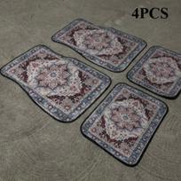 4PCS Universal Car Mats Set, Polyester All Weather Front Floor Mats, Non Slip Auto Carpets for Cars