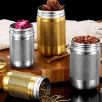 Stainless Steel Seasoning Strainer Ball with Hook Chain Design Fine Mesh Tea Infuser for Loose Leaf Tea Chinese Medicine Soup 8.5X5X5CM