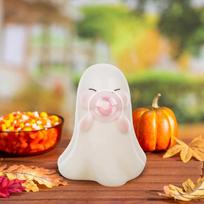 Tabletop Ghost Decoration Pink Bubble Gum Ghost Figurine Whimsical Halloween Tabletop Ornament for Home Office Decor for Shelf XXL yellow