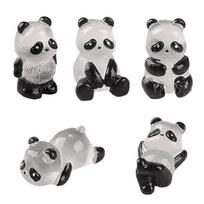 5xCute Mini Luminous 3D Panda Resin Crafts Glow In Dark Miniatures Panda Micro Landscape Statues Home DIY Ornaments 1