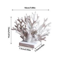 Resin Coral Statue Resin Faux Coral Realistic Decorative Sculpture Artificial Statue Nautical Ornament For Living Room Entrance balta