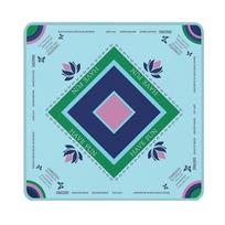 Mahjong Table Mat 80x80cm Diatom Mud Surface Non Slip Rubber Base Edge Locked Durable Playing Mat for Board Games and Card Games One Size