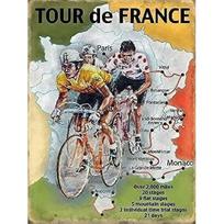 Bike Metal Tin Sign Tour De France Vintage Funny Poster Club Living Room Kitchen Home Art Wall Decor Plaque 20X30CM