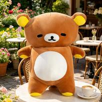 Didelis Rilakkuma pliušinis žaislas Anime pagalvė meškiukas Peluche rudasis lokys pliušinis žaislas minkšti apkabinami pliušiniai žaislai Rilakkuma lėlė 35cm