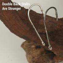 100pcs Double-barbed Fishing Hook Fishhook for Saltwater Freshwater High Carbon Steel