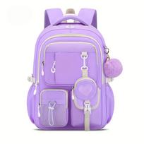 Mokyklinės kuprinės mergaitėms Ortopedinės kuprinės Vaikams Princesės kuprinė Mokyklinė kuprinė Pradinės mokyklos kuprinė Vaikų portfelis Mochila One Size violetinė