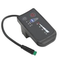 Elektrinio dviračio galios rodymo matuoklis, atsparus vandeniui, 5 kontaktų jungtis, ABS korpusas, LED ekrano panelė, skirtas važinėti dviračiu, 24V gray