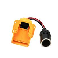 18V į 12V žeminantis maitinimo adapteris su automobilio žiebtuvėlio sąsaja 18V akumuliatoriaus keitiklis Makitadewaltmilwaukee maitinimo keitikliui geltona