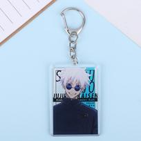 Jujutsu Kaisen Anime figūrėlės Gojo Satoru Geto Suguru Cosplay akriliniai raktų pakabukai Fushiguro Toji veikėjų raktų pakabukas dekoro pakabukas as the picture white