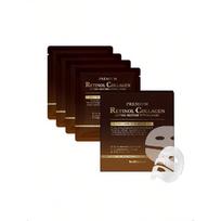WellDerma Retinol Collagen Face Mask 4ea Low-Molecular Collagen Mask For Firming & Hydrating Microhole Adherence Cooling Effect Deep Absorption black