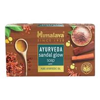 Himalaya Ayurveda Sandalwood Glow Muilas Su Grynu Sandalmedžio Aliejumi Maitinamai Švytinčiai Odai 75g Gabalėlis Valiklis Veidui Ir Kūnui blue
