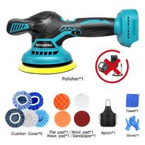 PATUOPRO 150mm Cordless Car Polisher Electric Polisher Polishing Machine Portable Power Tool For Makita 18V Battery(No Battery) black