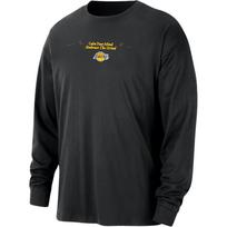 Nike X NBA Courtside Los Angeles Lakers Pullover Loose Casual Long Sleeve T-Shirt Men T-Shirt Black HQ0674-010 M