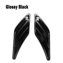 Pair Universal Car Side Fender Air Vent Side Wing Stickers Glossy Black/Carbon Fiber Car Side Body Decoration Glossy Black