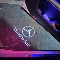 Karštas išpardavimas LED automobilio durų logotipas pasitikimo šviesos aksesuarai Mercedes Benz W212 W213 W166 W167 W176 W177 W246 W205 GLC C253 X253 2Pcs