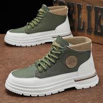 Mens Ankle Boots 2026 Autumn Comfortable Anti Slip Outdoor Sports Ankle Boots Platform High-quality Men Short Boots Botas Hombre 39 žalia