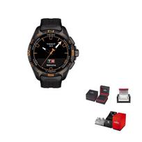 Tissot T SPORT Kolekcija Kvarcinis Mechanizmas Vyriški Laikrodžiai Laikrodis 47,5 mm Juodas Ciferblatas Keramikinis Laikrodžio Korpusas Guminė Apyrankė T121.420.47.051.04 Regular Watch Box